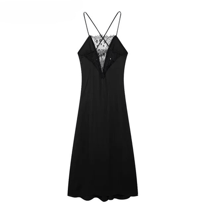 Women's Black Maxi Dress Polyester 7