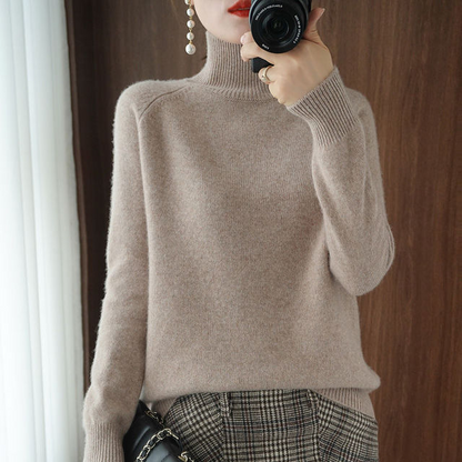 Women's Elegant Turtleneck Sweater – Soft Knit, Timeless Design