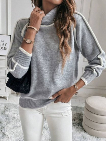 Elegant Women’s Cozy Turtleneck Sweater | Warm Autumn & Winter Knitwear