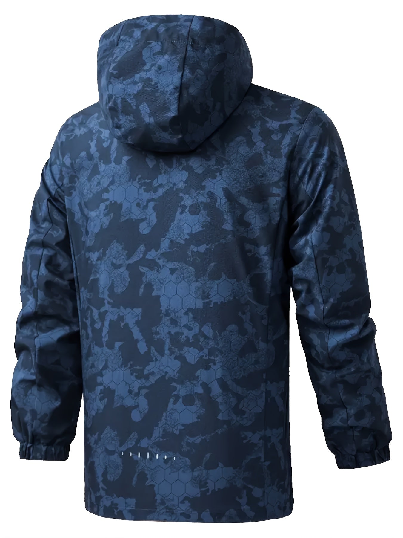 Camouflage Pattern Print Hooded Windbreaker Outdoorjacket For Spring Autumn For Men | Great for Spring & Autumn