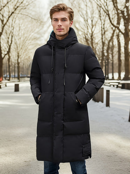 Casual Black Cotton Hooded Winter Jacket For Men | Great for Casual Days