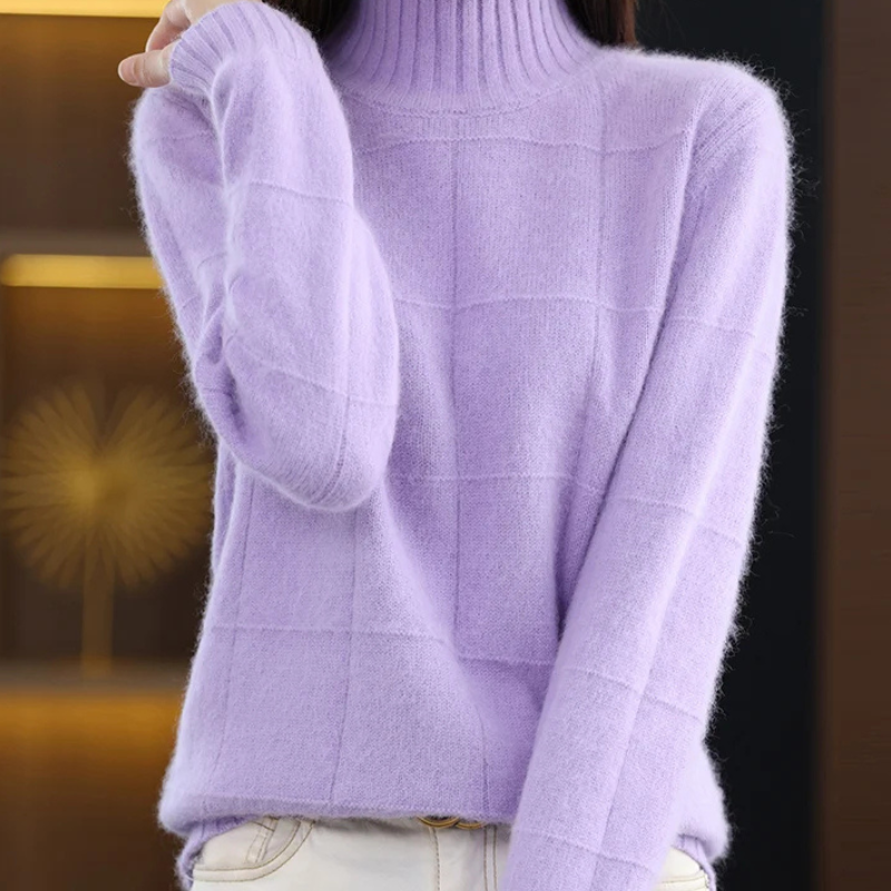 Women's Windproof Turtleneck Sweater – Cozy & Protective Knit