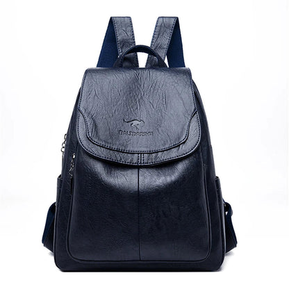 Women’s Leather Anti-Theft Backpack – Elegant, Secure & Versatile