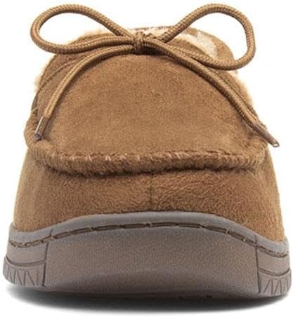 Men’s Moccasin Slippers | Grey Indoor Winter Shoes