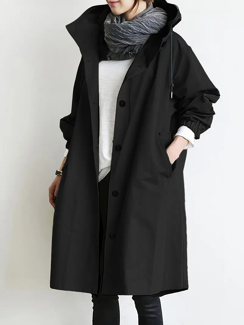 Stylish Waterproof Outdoor Rain Jacket with Hood for Women | Great for Outdoor Activities