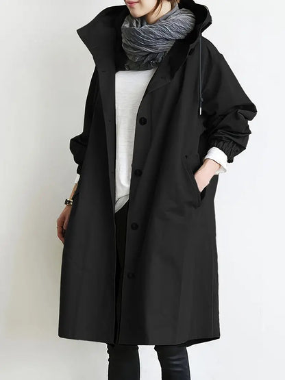 Stylish Waterproof Outdoor Rain Jacket with Hood for Women | Great for Outdoor Activities