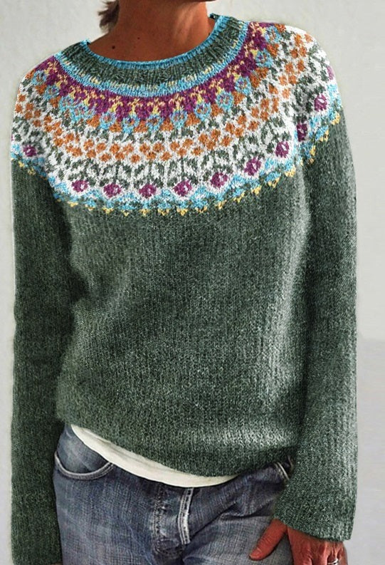 Classic Women’s Cozy Sweater – Vintage Style, Soft Knit Fabric