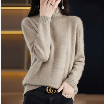 Women's Windproof Turtleneck Sweater – Cozy & Protective Knit