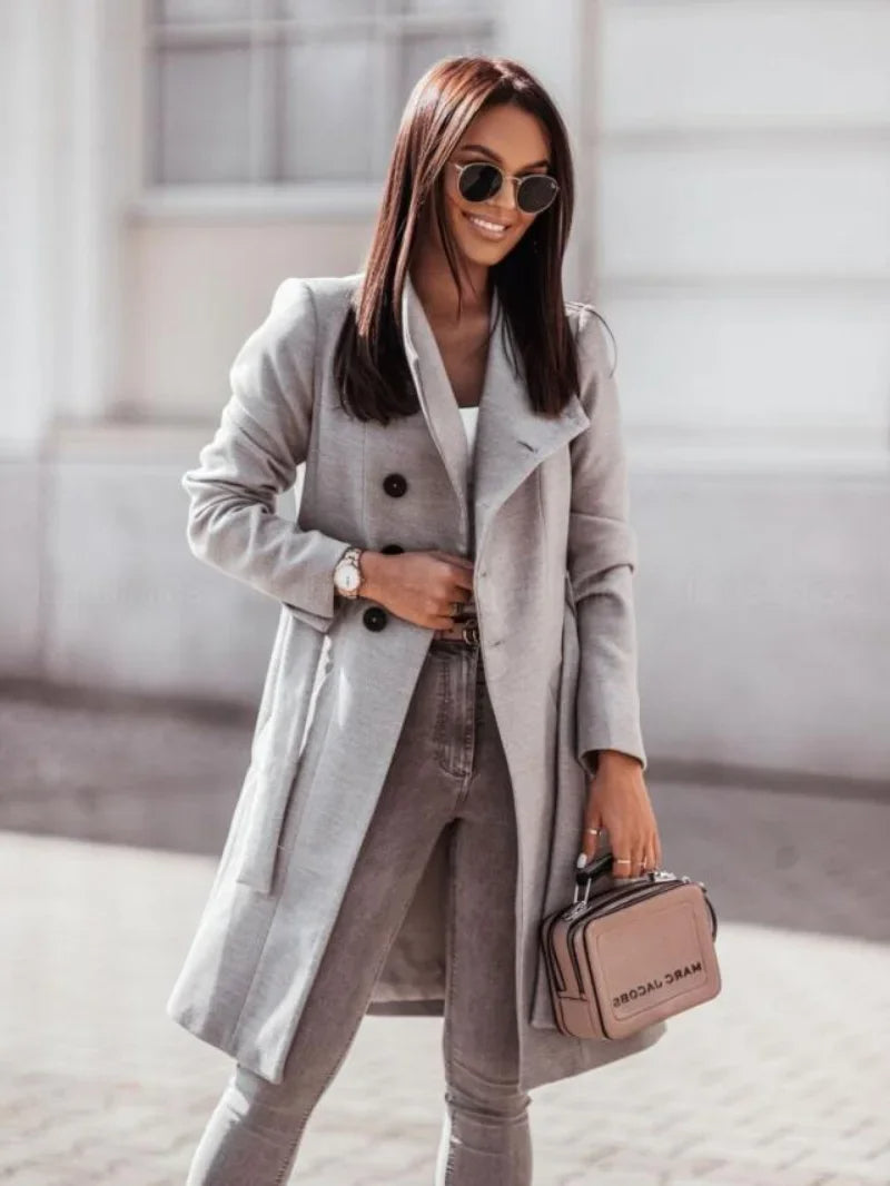 Women's Classic Double-Knotted Trenchcoat | Ideal for Autumn/Winter
