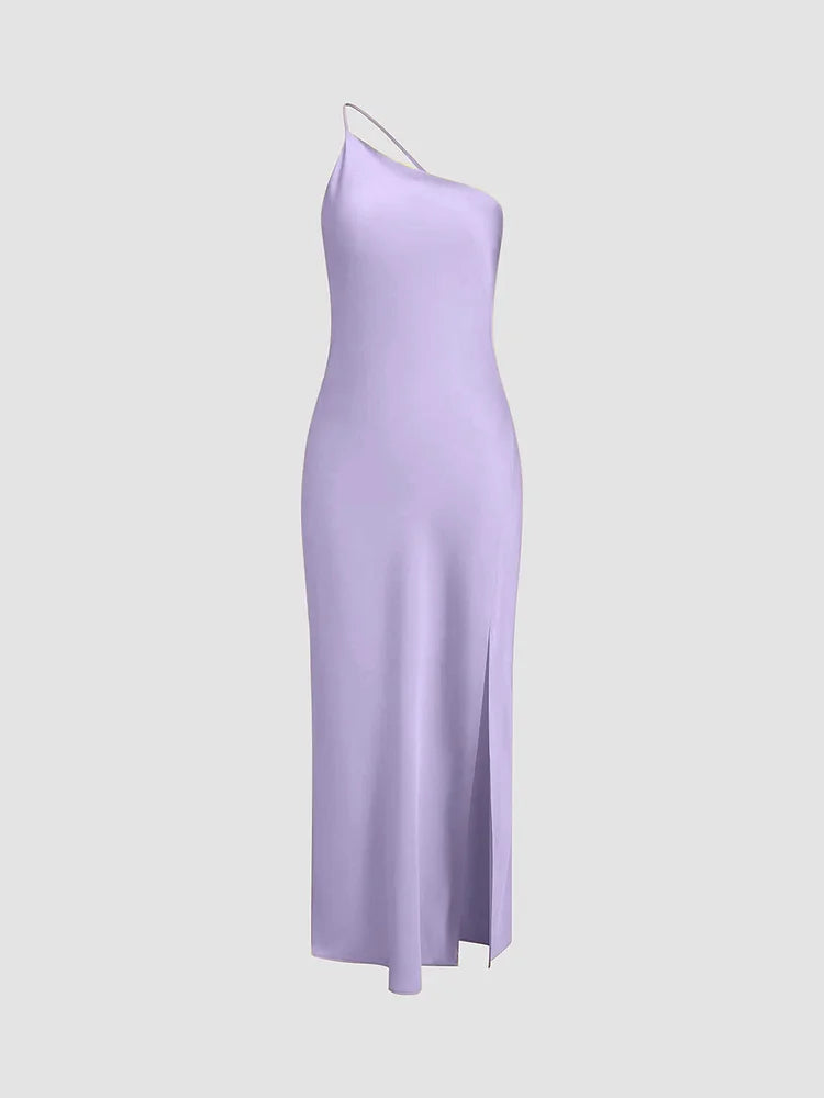 Women's Satin Maxi Dress Open Back Elegant 6