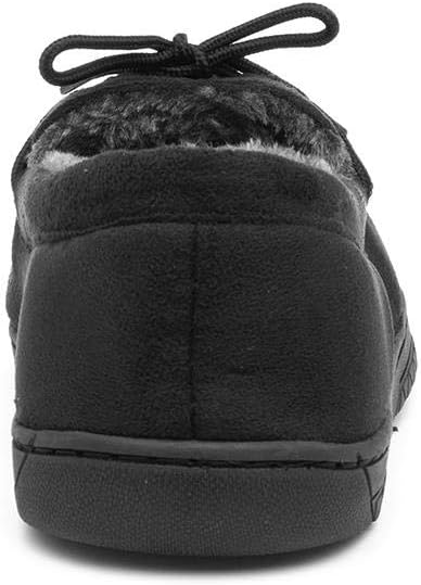 Men’s Moccasin Slippers | Grey Indoor Winter Shoes