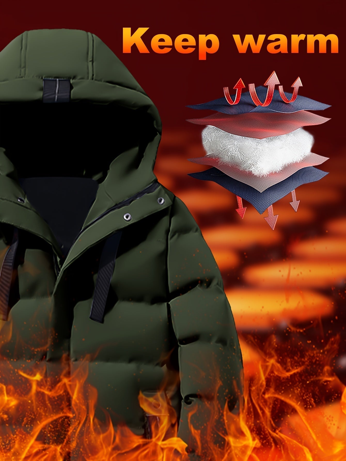 Long Padded Hooded Puffer Winter Jacket for Men | Great for Outdoor Activities