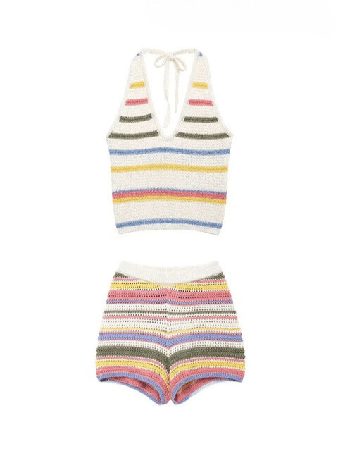 Women's Knit Lounge Set Lightweight Polyester Viscose 3