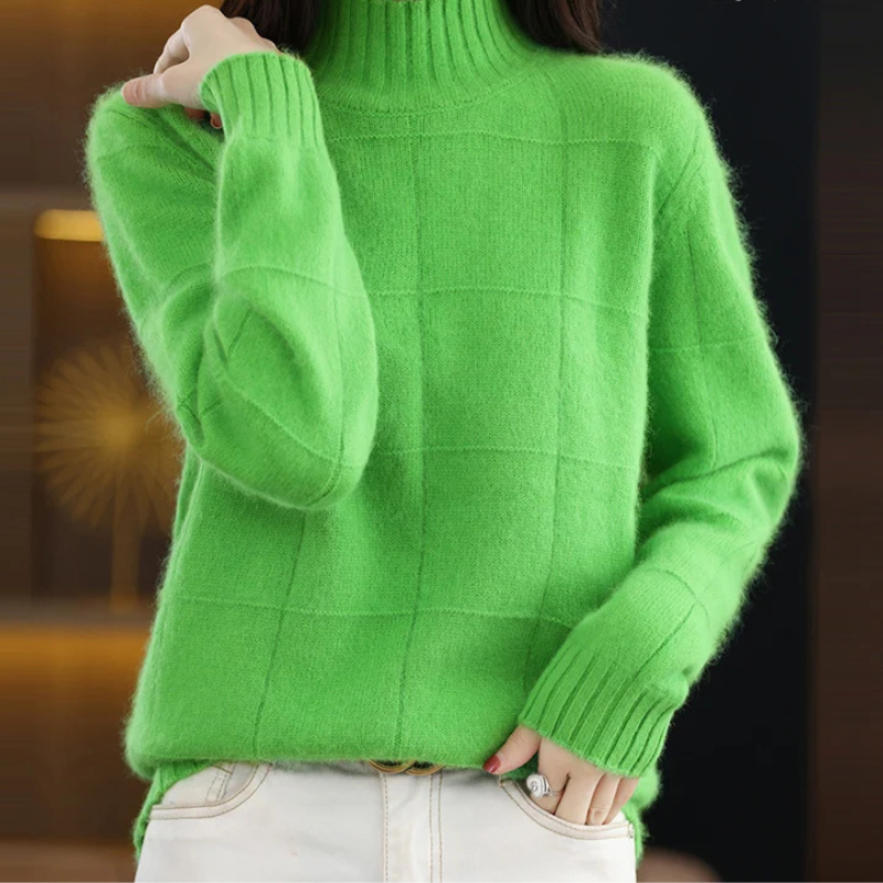 Women's Windproof Turtleneck Sweater – Cozy & Protective Knit