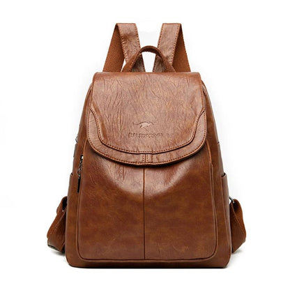 Women’s Leather Anti-Theft Backpack – Elegant, Secure & Versatile