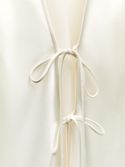 Women's Satin Blouse with Front-Tie Detail 5