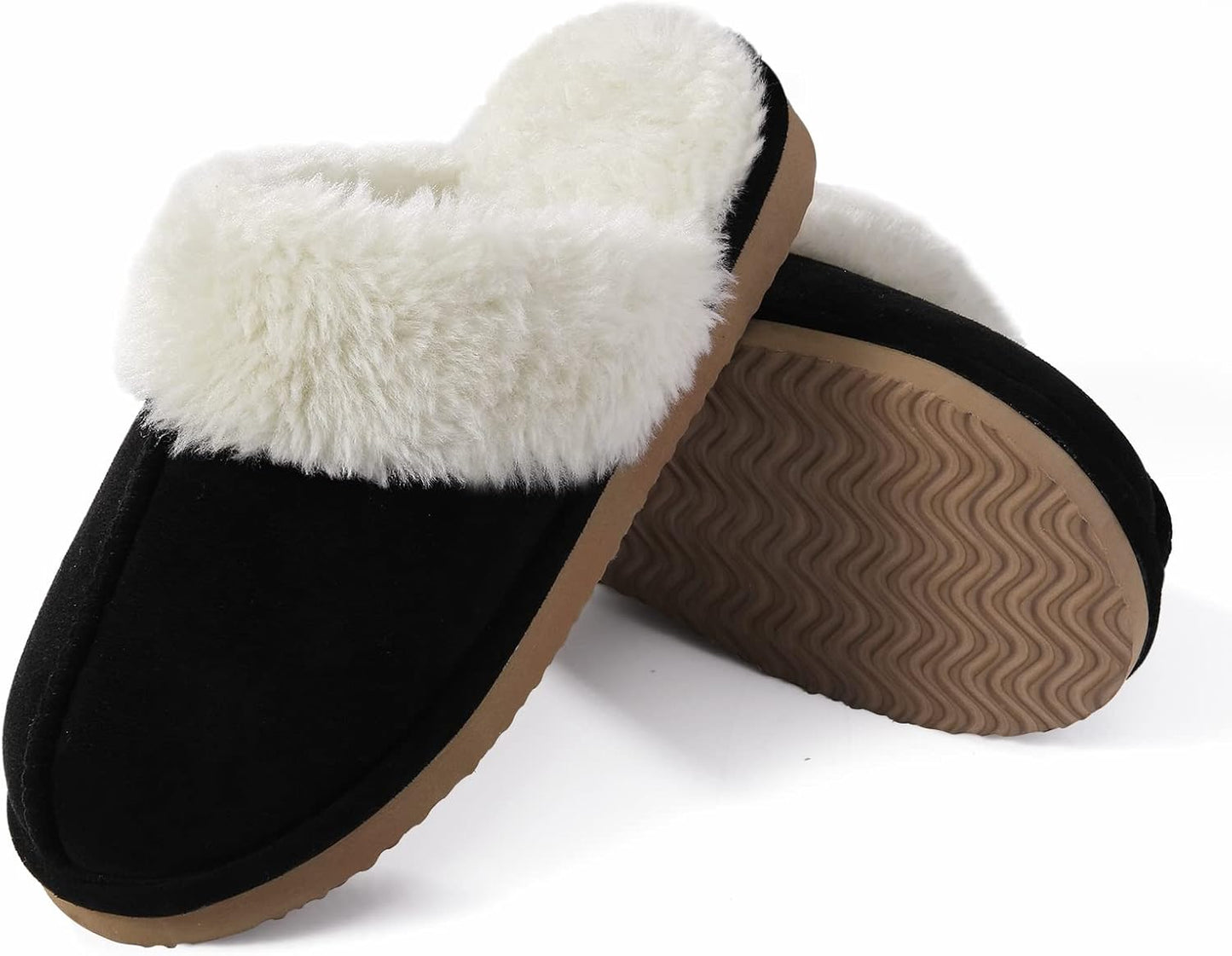 Litfun Women’s Fuzzy Memory Foam Slippers | Fluffy Indoor & Outdoor Winter Shoes