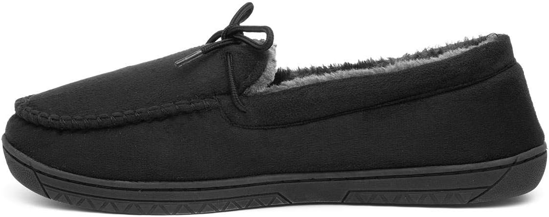 Men’s Moccasin Slippers | Grey Indoor Winter Shoes