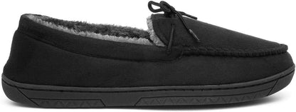 Men’s Moccasin Slippers | Grey Indoor Winter Shoes