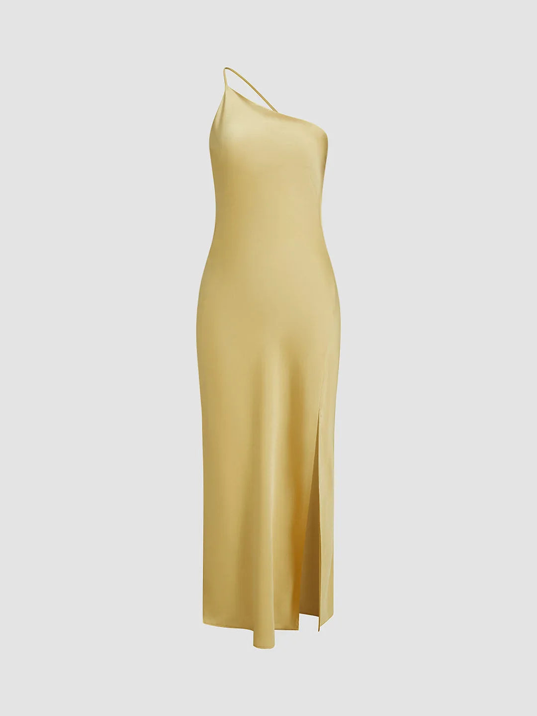 Women's Satin Maxi Dress Open Back Elegant 5