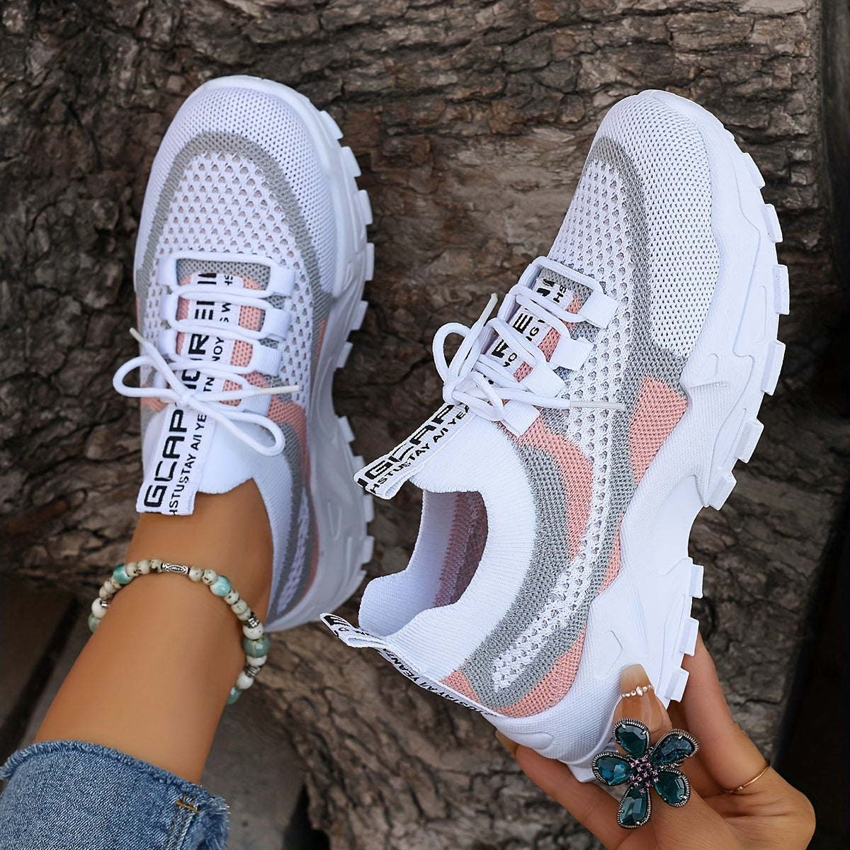 Casual Colorblock Knit Sneakers for Women | Great for Casual Days