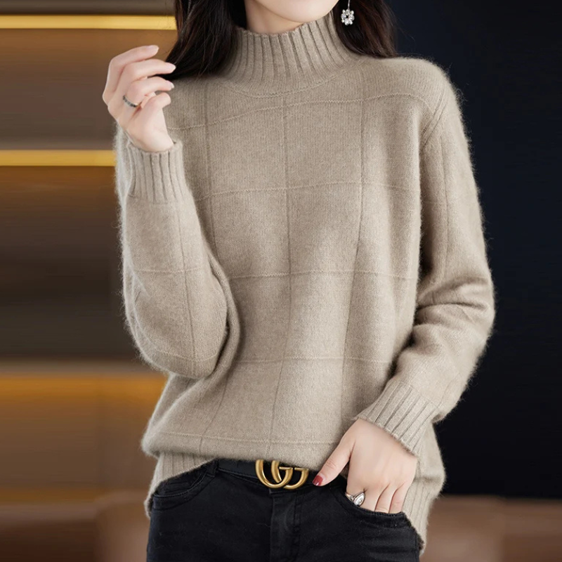 Women's Windproof Turtleneck Sweater – Cozy & Protective Knit