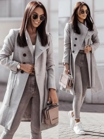 Women's Classic Double-Knotted Trenchcoat | Ideal for Autumn/Winter