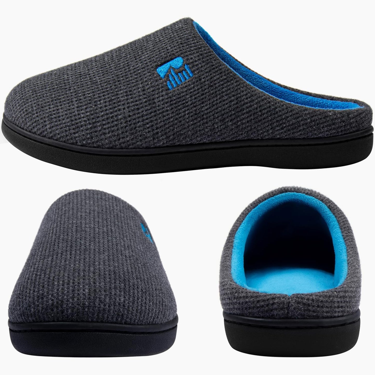 Women’s Two-Tone Memory Foam Slippers | Comfortable Indoor Winter House Shoes