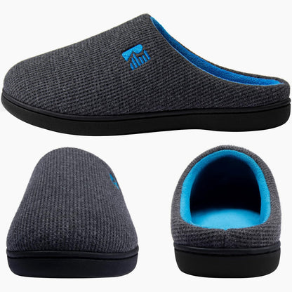 Women’s Two-Tone Memory Foam Slippers | Comfortable Indoor Winter House Shoes