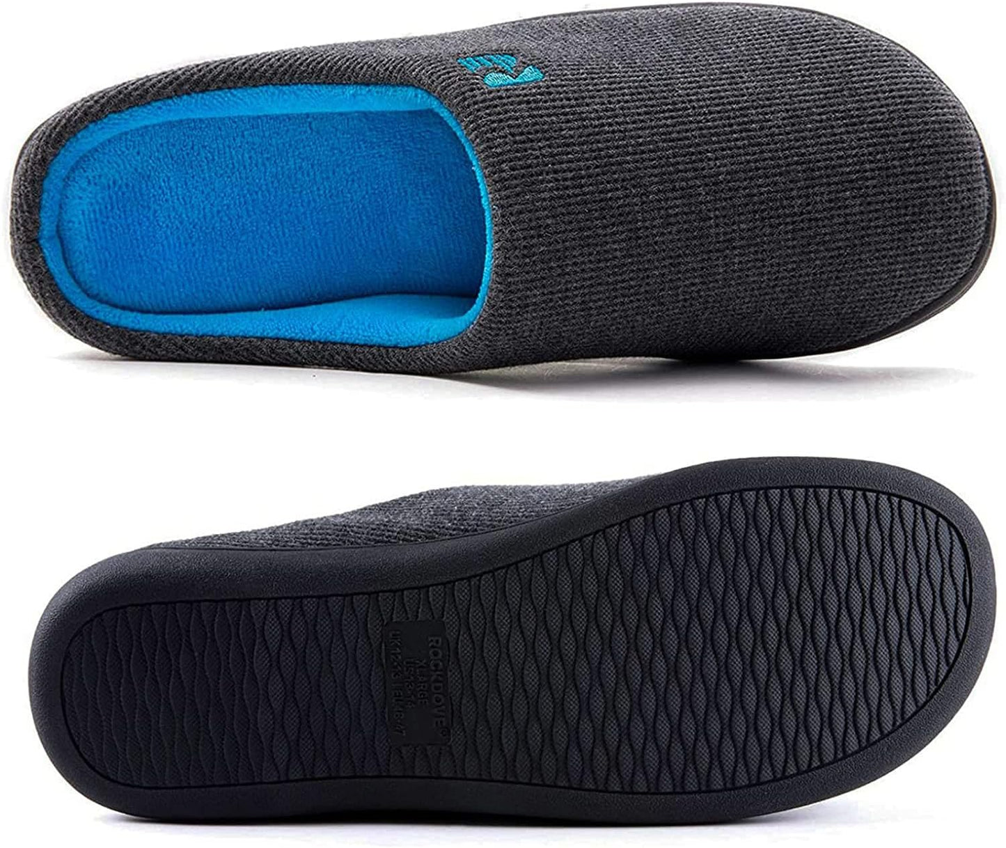 Women’s Two-Tone Memory Foam Slippers | Comfortable Indoor Winter House Shoes