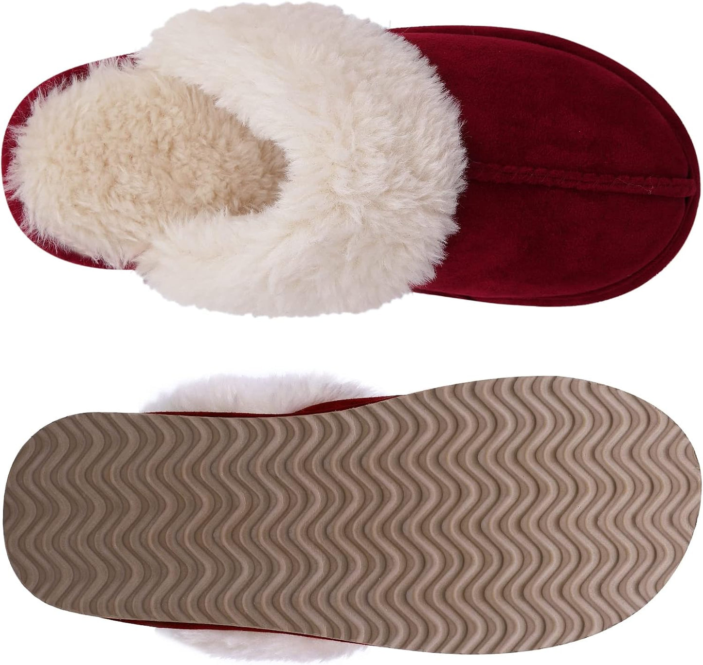 Litfun Women’s Fuzzy Memory Foam Slippers | Fluffy Indoor & Outdoor Winter Shoes
