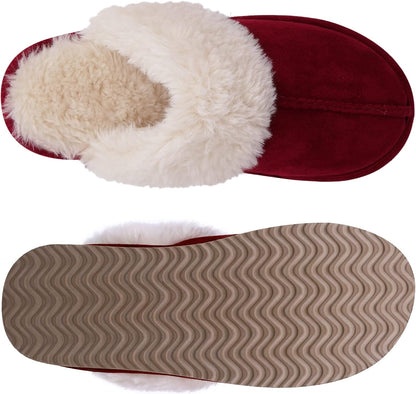 Litfun Women’s Fuzzy Memory Foam Slippers | Fluffy Indoor & Outdoor Winter Shoes