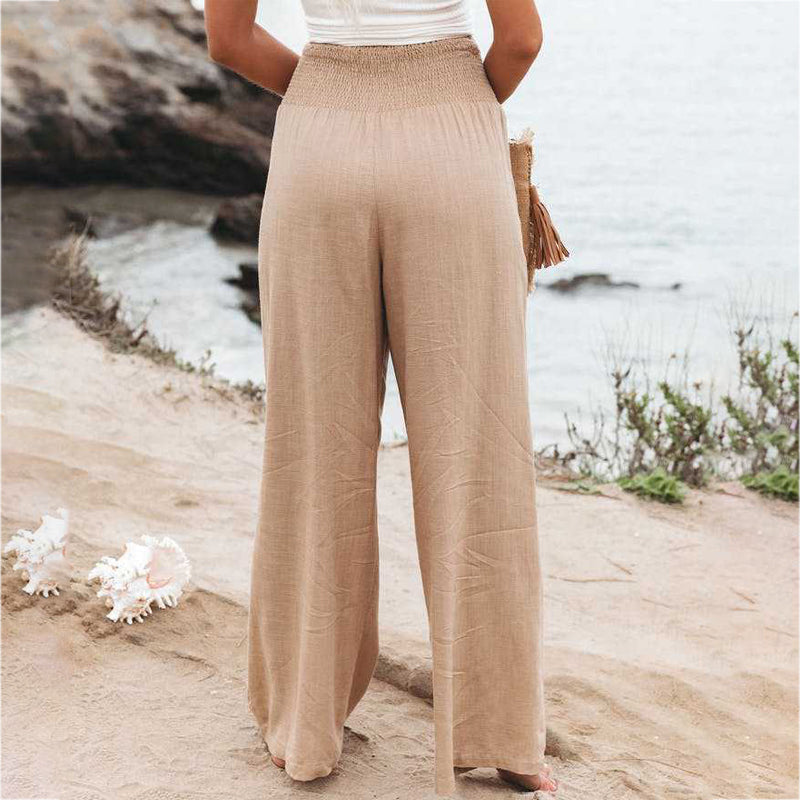 Women's - Women's Wide Leg Trousers - Casual - Modern Style - Ideal for Summer