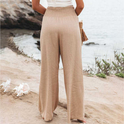 Women's - Women's Wide Leg Trousers - Casual - Modern Style - Ideal for Summer