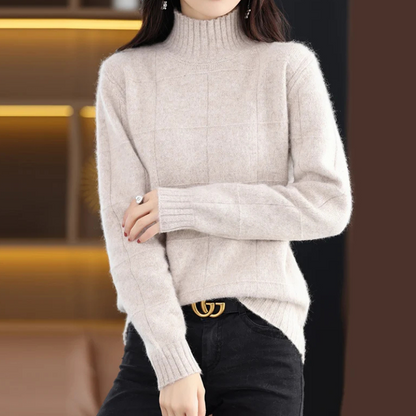 Women's Windproof Turtleneck Sweater – Cozy & Protective Knit