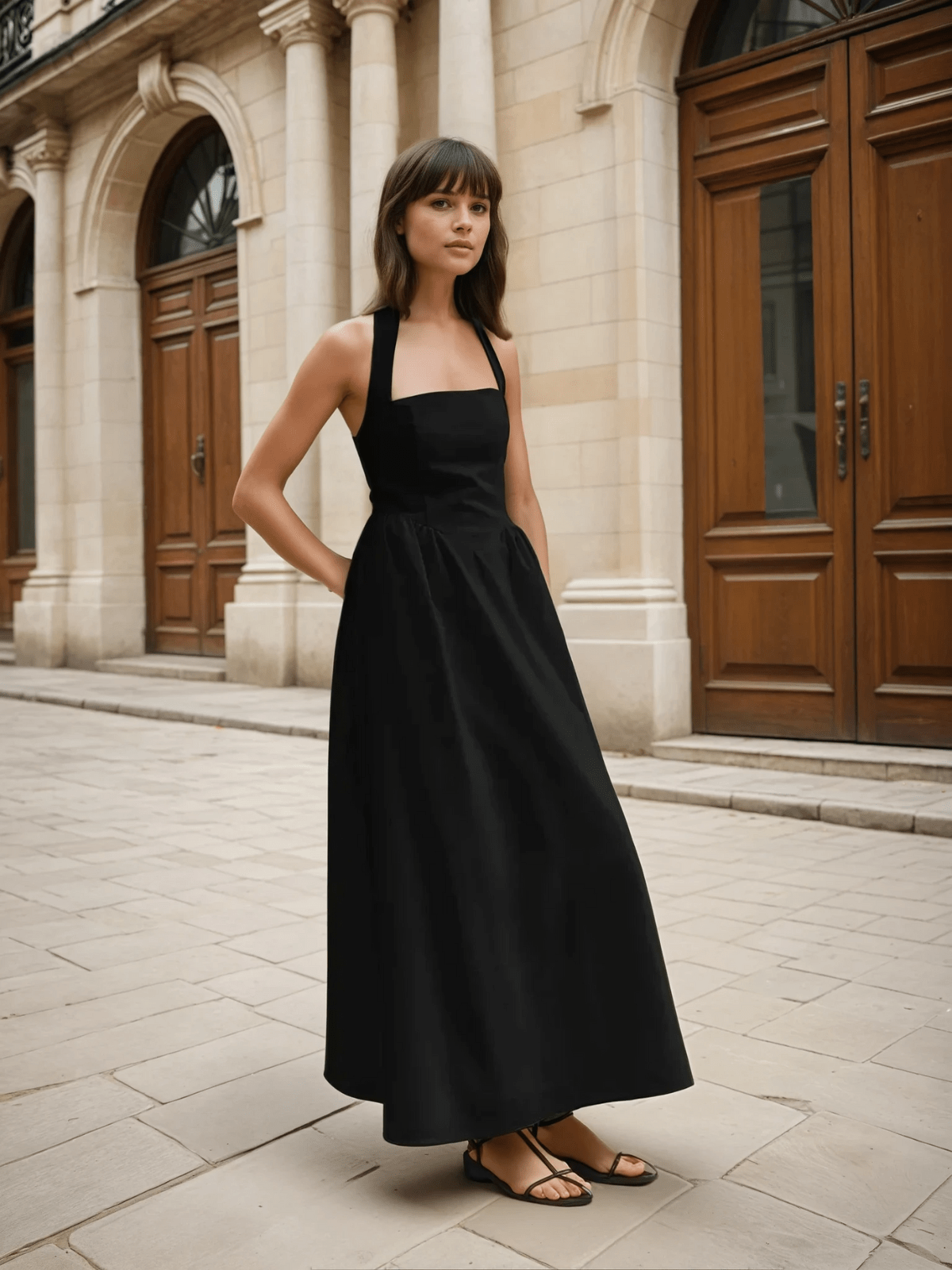 Women's Summer A-Line Dress Linen Blend 7