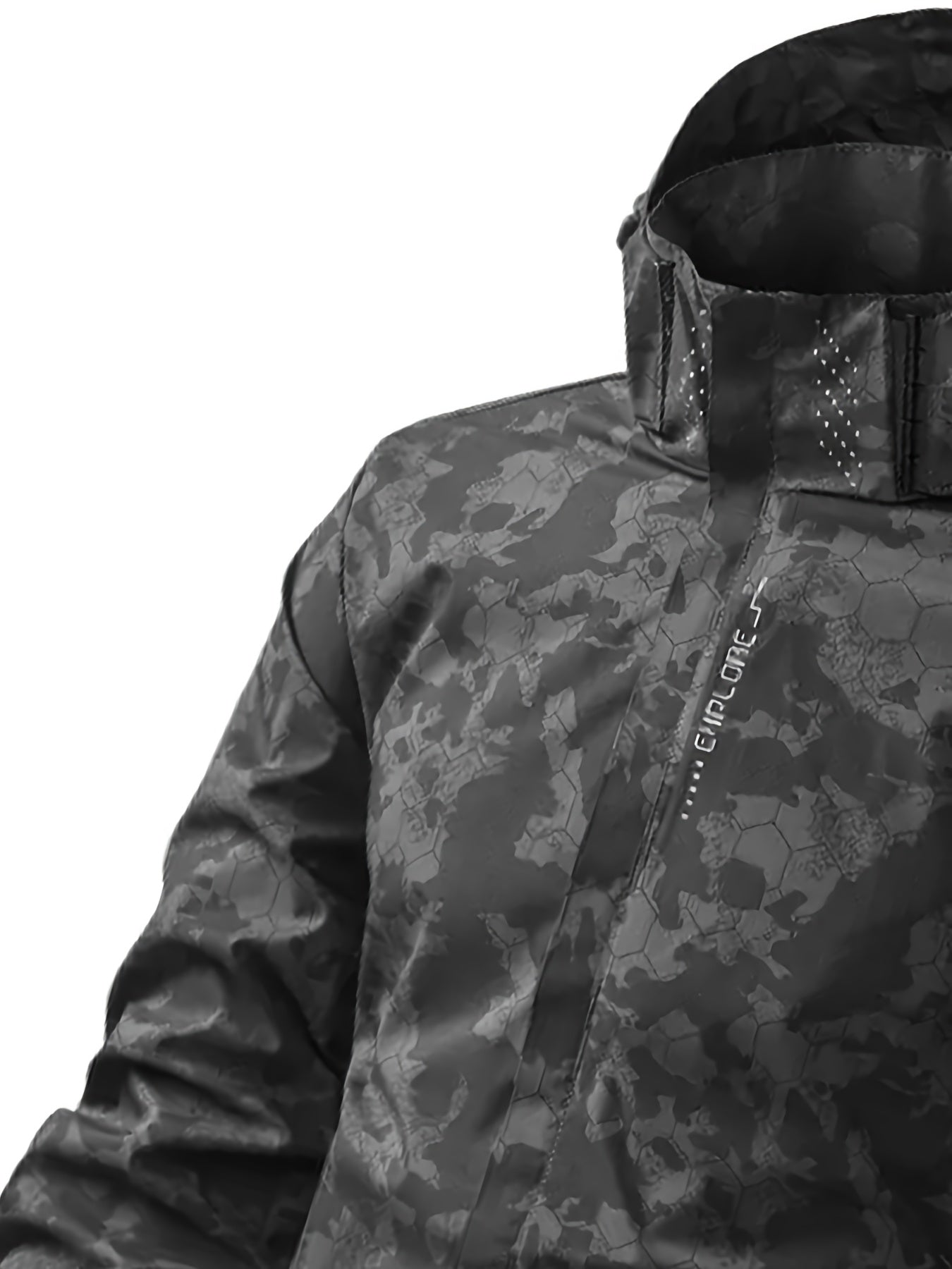Camouflage Pattern Print Hooded Windbreaker Outdoorjacket For Spring Autumn For Men | Great for Spring & Autumn