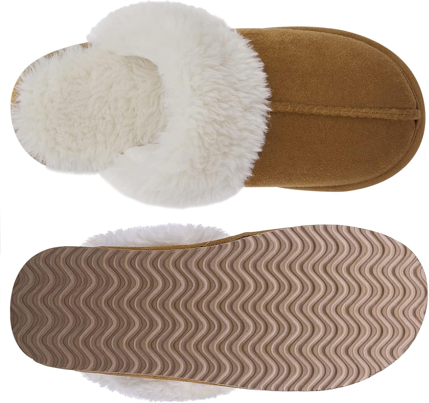 Litfun Women’s Fuzzy Memory Foam Slippers | Fluffy Indoor & Outdoor Winter Shoes