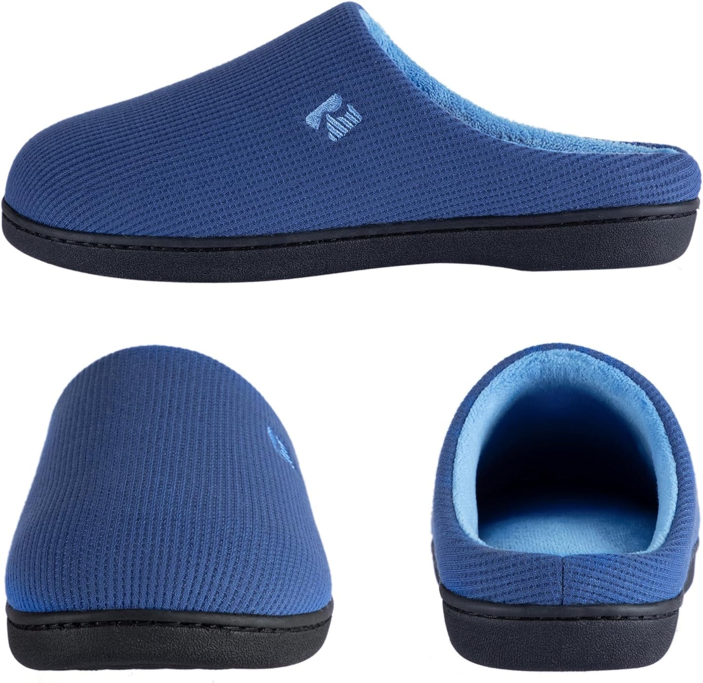 Women’s Two-Tone Memory Foam Slippers | Comfortable Indoor Winter House Shoes