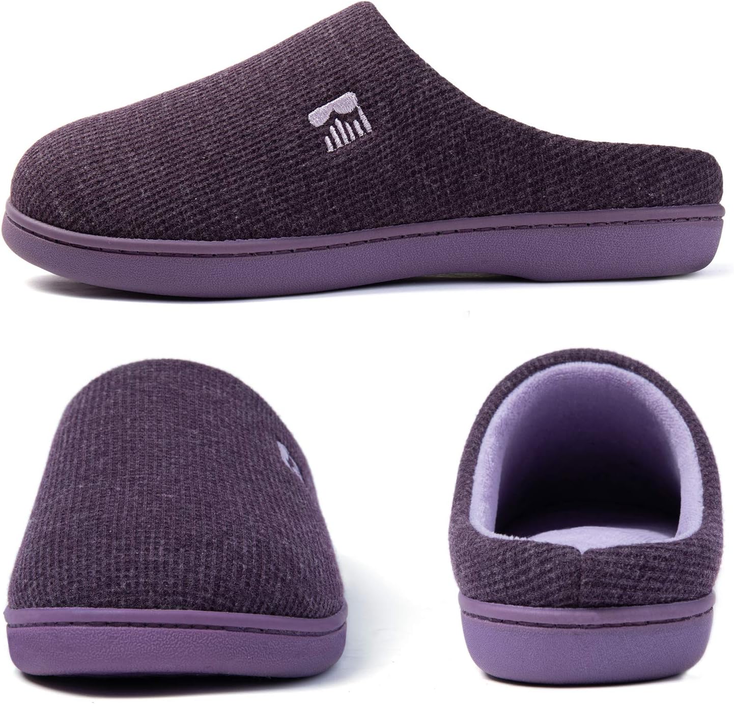 Women’s Two-Tone Memory Foam Slippers | Comfortable Indoor Winter House Shoes