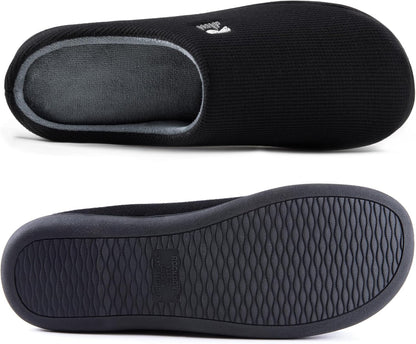 Women’s Two-Tone Memory Foam Slippers | Comfortable Indoor Winter House Shoes