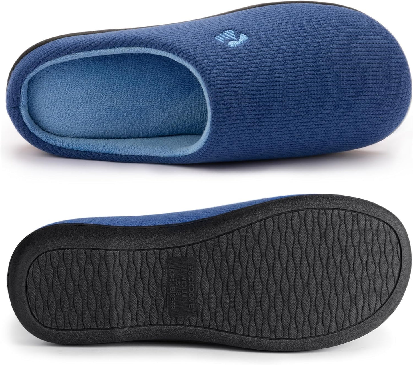 Women’s Two-Tone Memory Foam Slippers | Comfortable Indoor Winter House Shoes