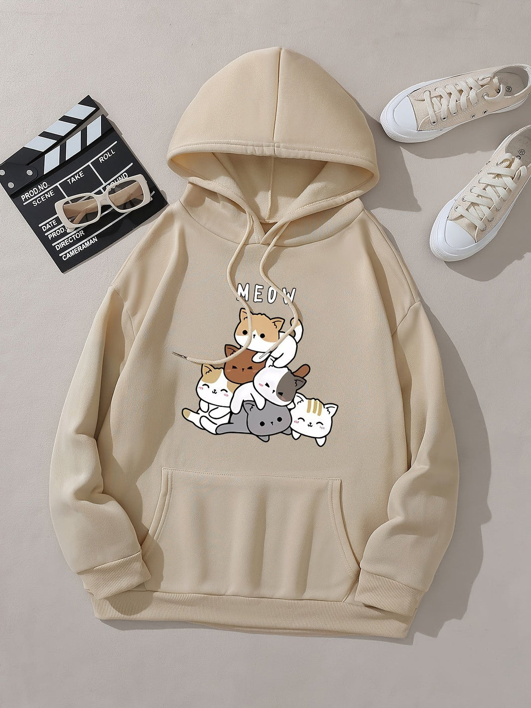 Casual Fleece Pullover Hoodie with Print for Women | Great for Casual Days