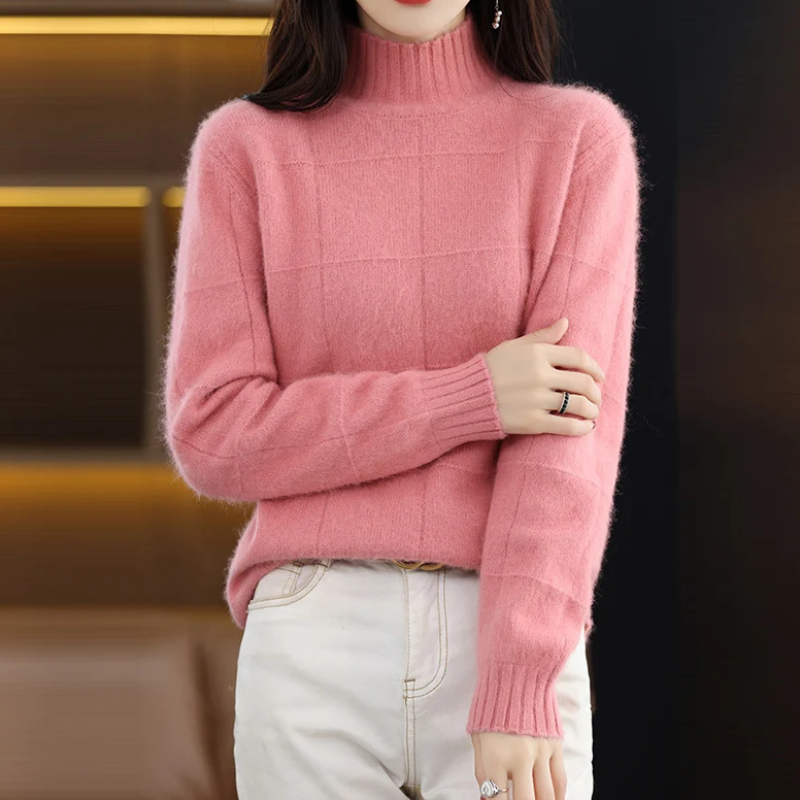 Women's Windproof Turtleneck Sweater – Cozy & Protective Knit