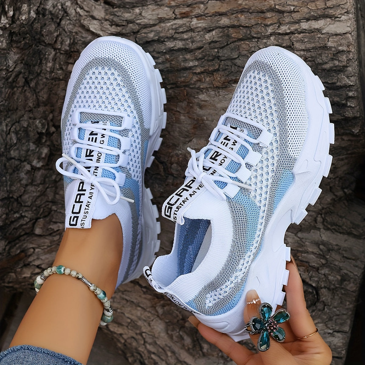 Casual Colorblock Knit Sneakers for Women | Great for Casual Days