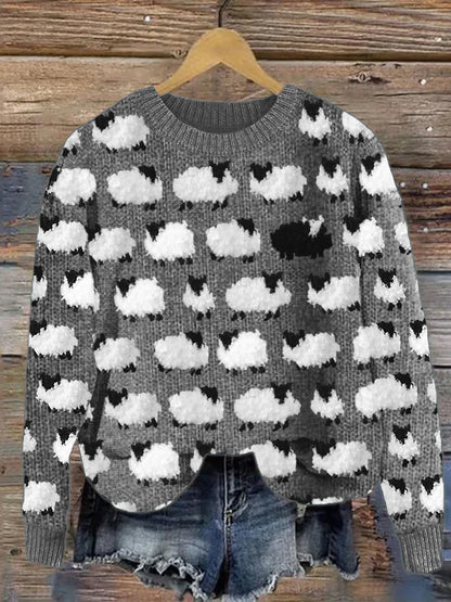 Women's Vintage Knit Sweater – Cozy, Timeless Style