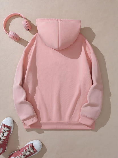 Casual Fleece Pullover Hoodie with Print for Women | Great for Casual Days