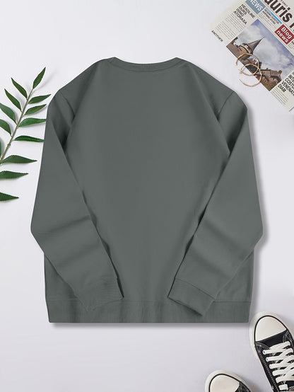 Casual Fashion Crew Neck Cotton Pullover Sweatshirt for Men | Great for Casual Days