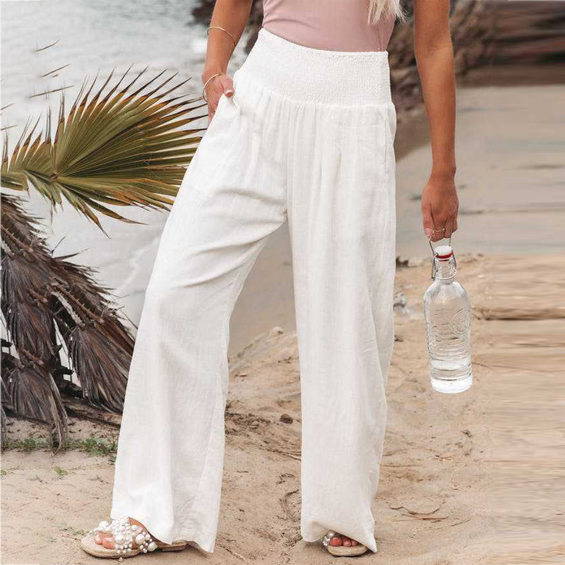 Women's - Women's Wide Leg Trousers - Casual - Modern Style - Ideal for Summer