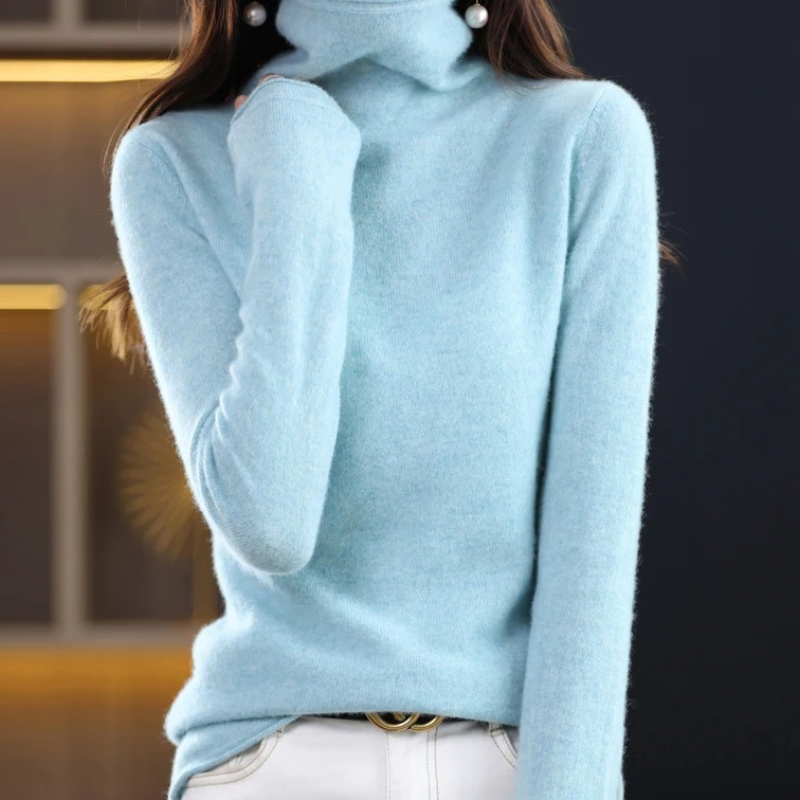 Women's Lightweight Turtleneck Sweater – Soft Knit, Casual & Elegant